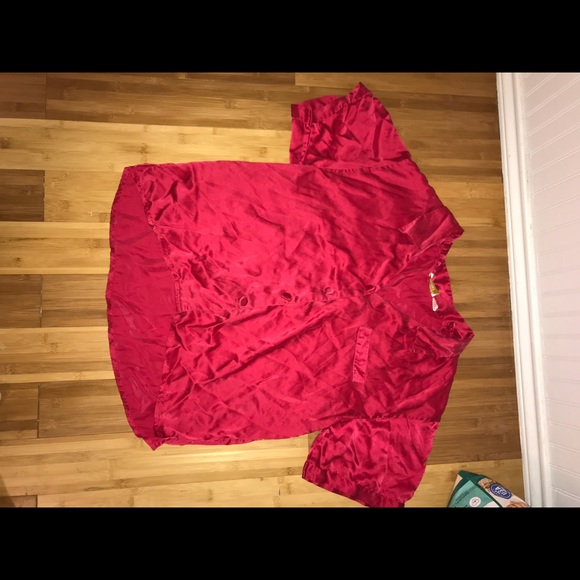 silky button up pj shirt - Picture 4 of 5